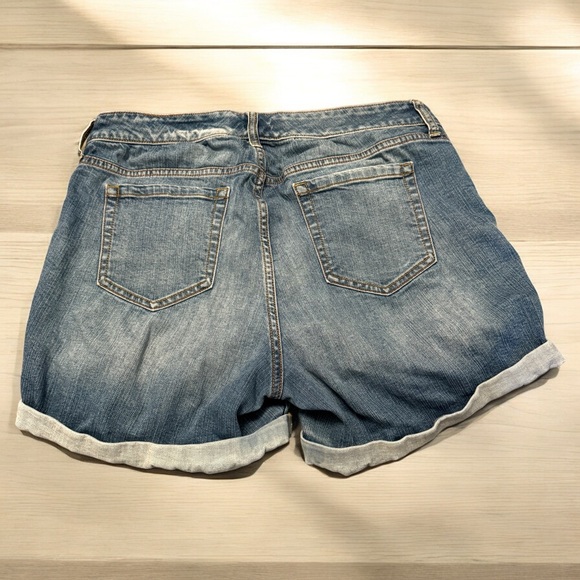 Torrid Denim Shorts Size 12 Cuffed, light distress, Jean, summer, spring, casual - Picture 2 of 4